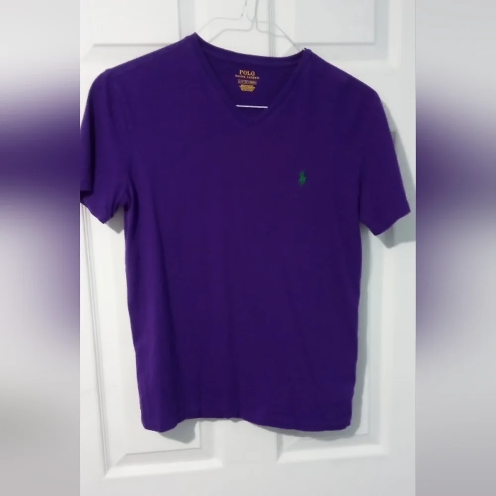 Polo by Ralph Lauren Deep Purple V-Neck Shirt